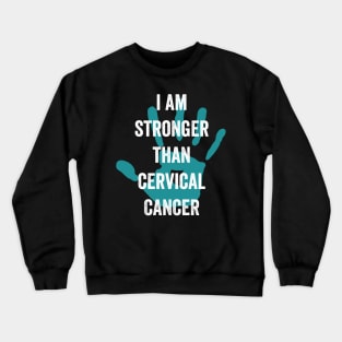 cervical cancer warrior - gynecological cancer teal ribbon awareness month Crewneck Sweatshirt